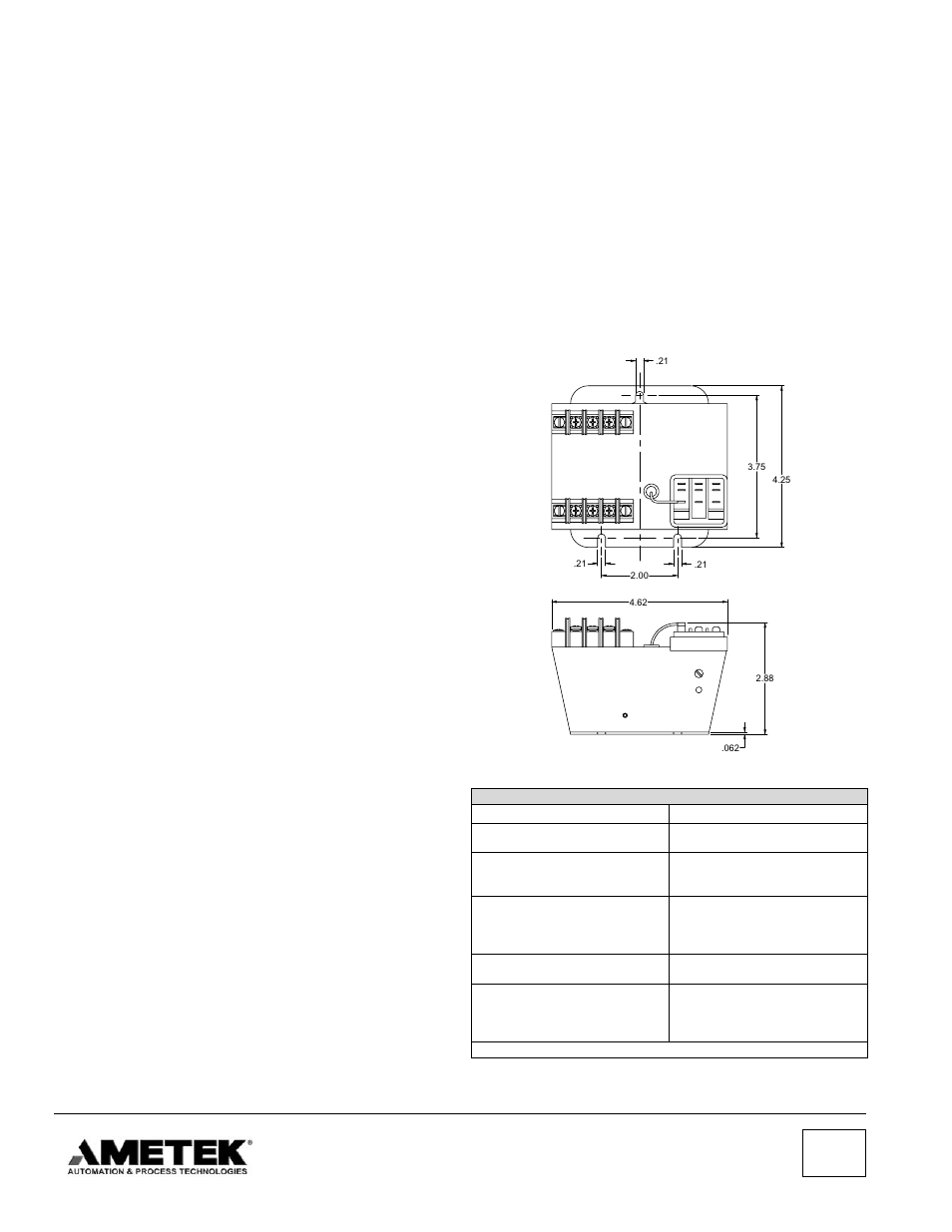 AMETEK 5200 Solid State Relay User Manual | Page 4 / 4
