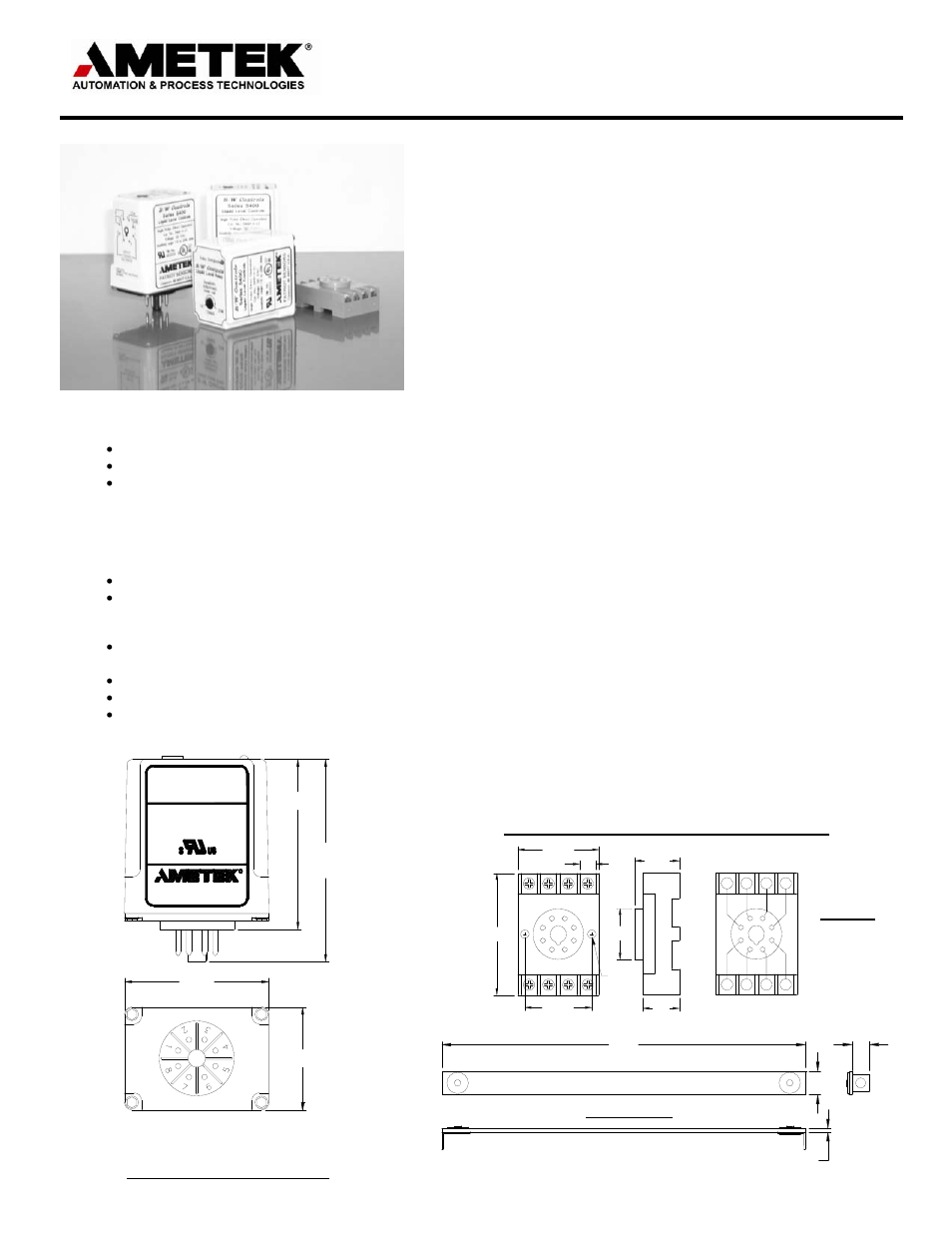 AMETEK 5400 Plug In Style Solid State Relay User Manual | 2 pages