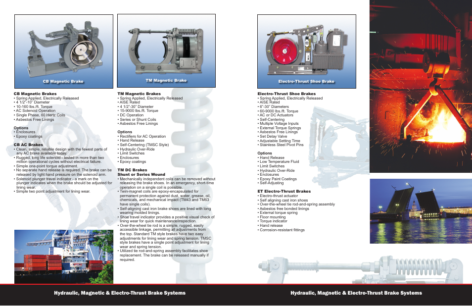 Hydraulic, magnetic & electro-thrust brake systems | AMETEK Electro-Thrust Shoe Brakes User Manual | Page 2 / 2