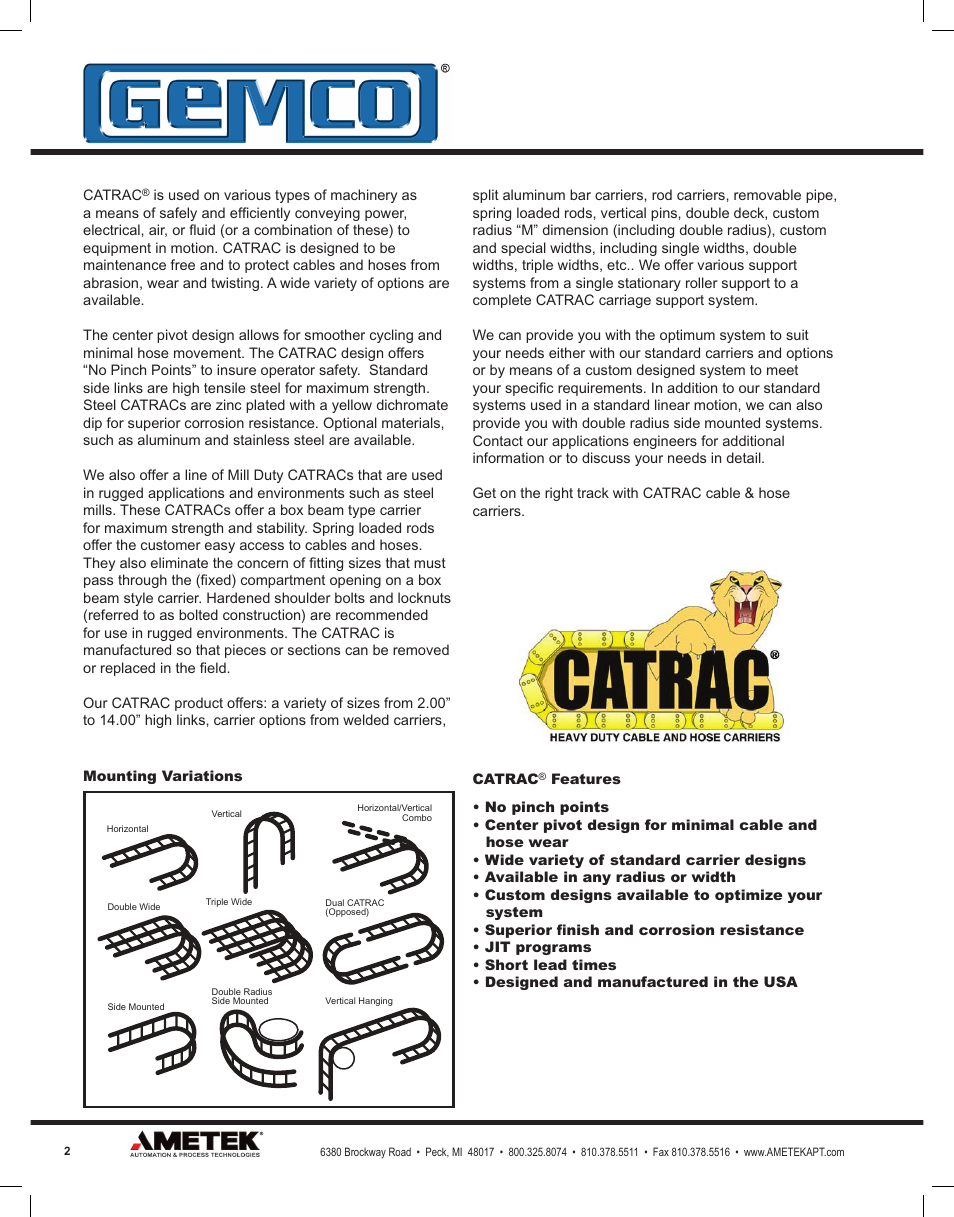 AMETEK Snaptrac User Manual | Page 2 / 32