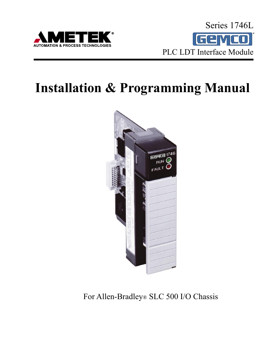 AMETEK 1746 LDT Interface Card User Manual | 24 pages