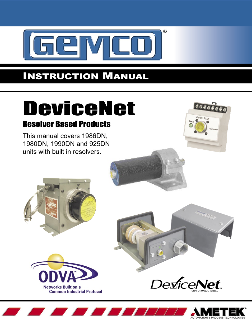 AMETEK 1990 DN DeviceNet Resolver Interface Module User Manual | 20 pages