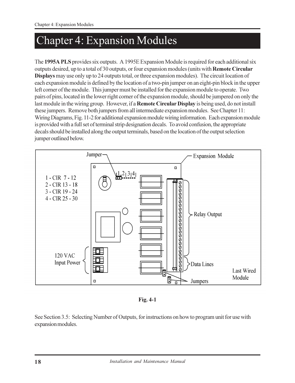 Chapter 4: expansion modules | AMETEK 1995A Micro-Set PLS User Manual | Page 21 / 38