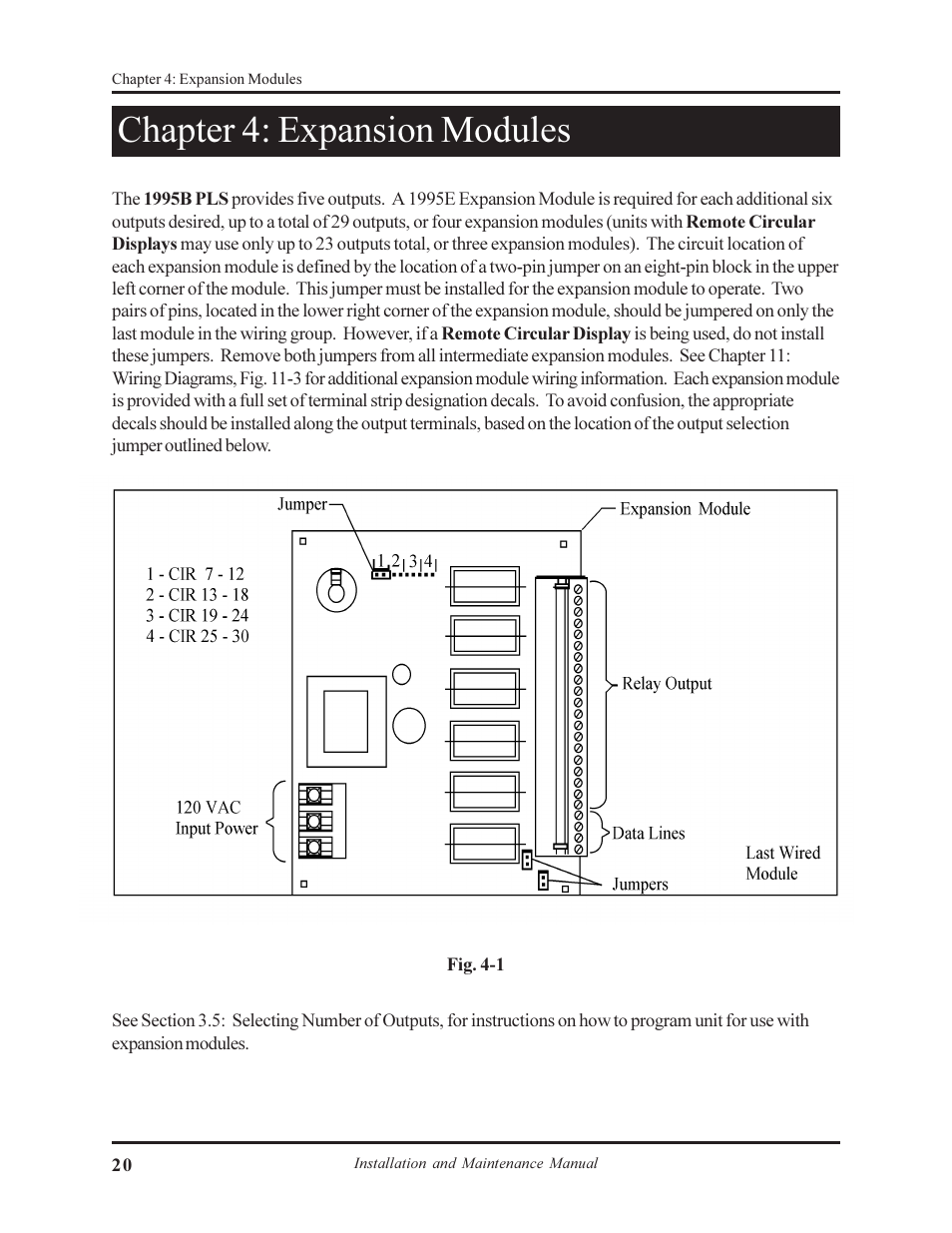 Chapter 4: expansion modules | AMETEK 1995B Micro-Set PLS with Brake Monitor User Manual | Page 24 / 40