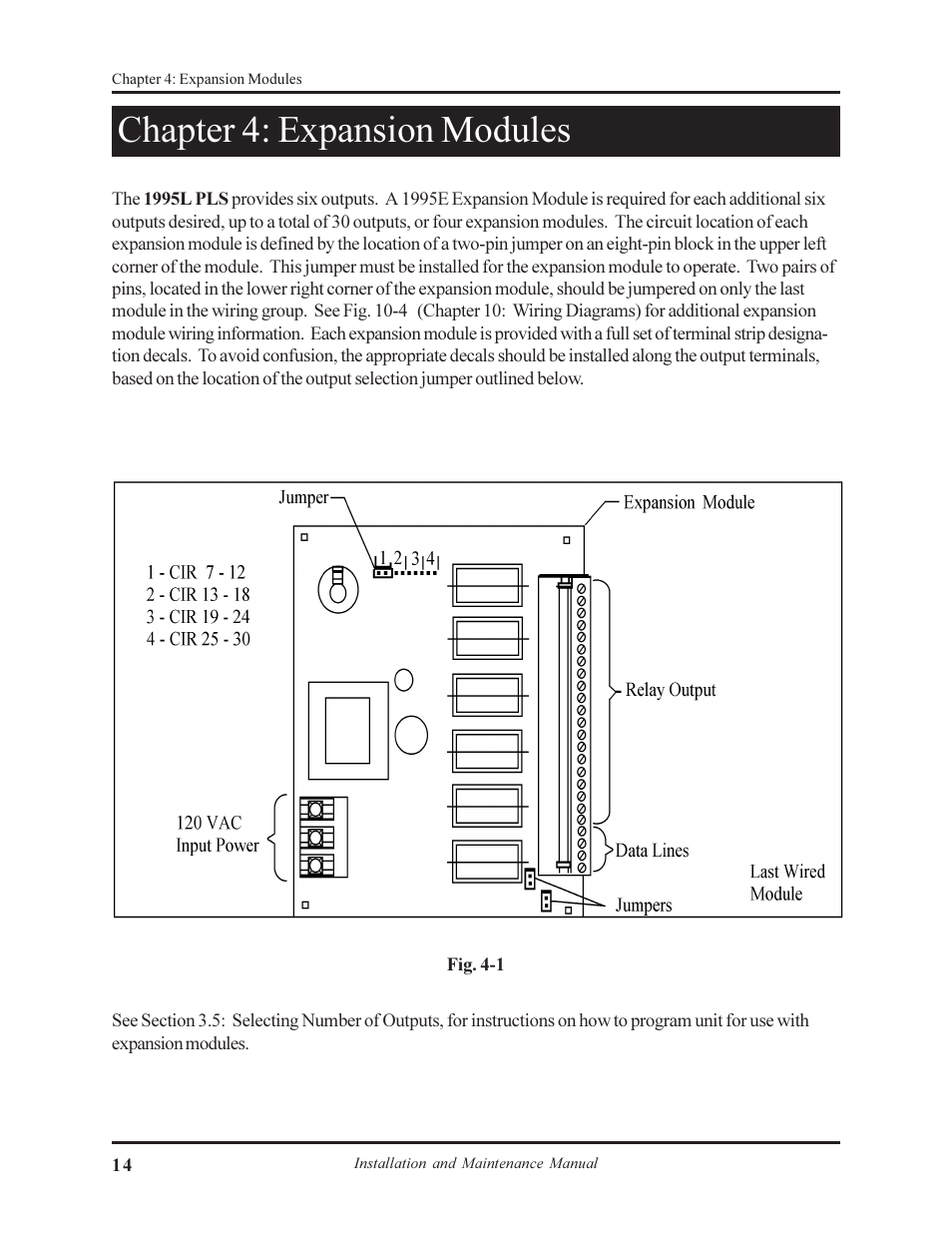 Chapter 4: expansion modules | AMETEK 1995L Micro-Set PLS User Manual | Page 18 / 33