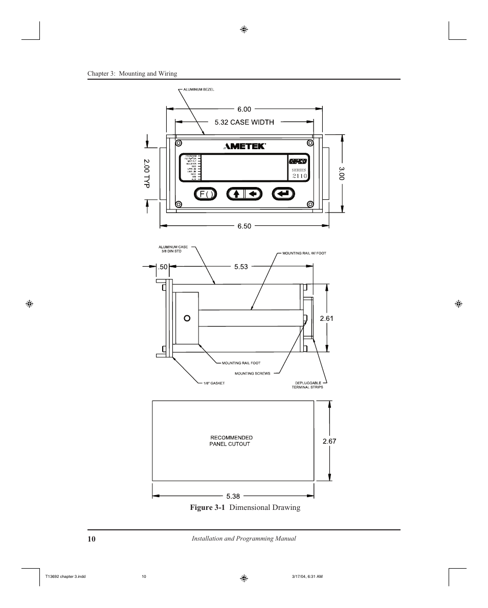 AMETEK 2110 Shut Height Monitor User Manual | Page 14 / 59