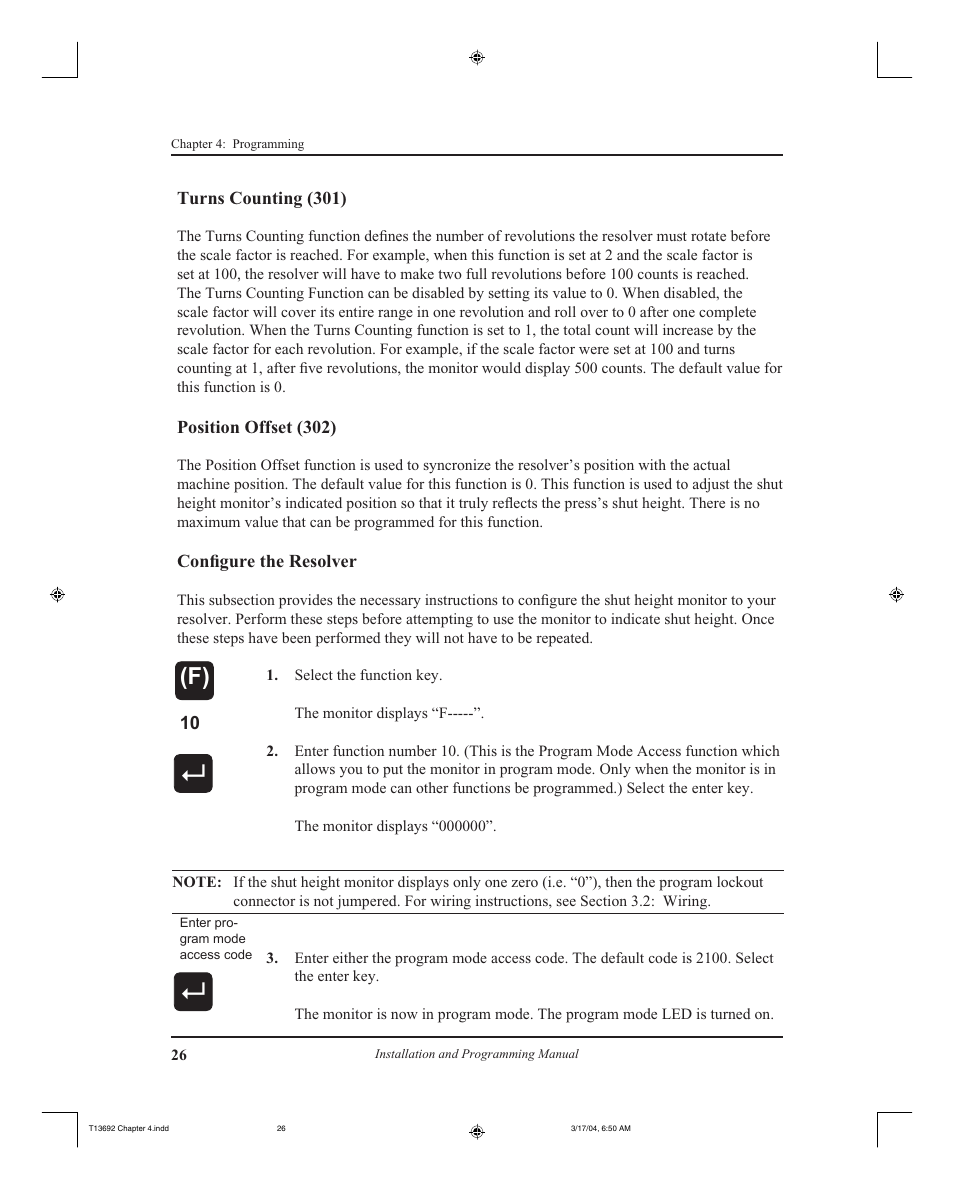 AMETEK 2110 Shut Height Monitor User Manual | Page 30 / 59