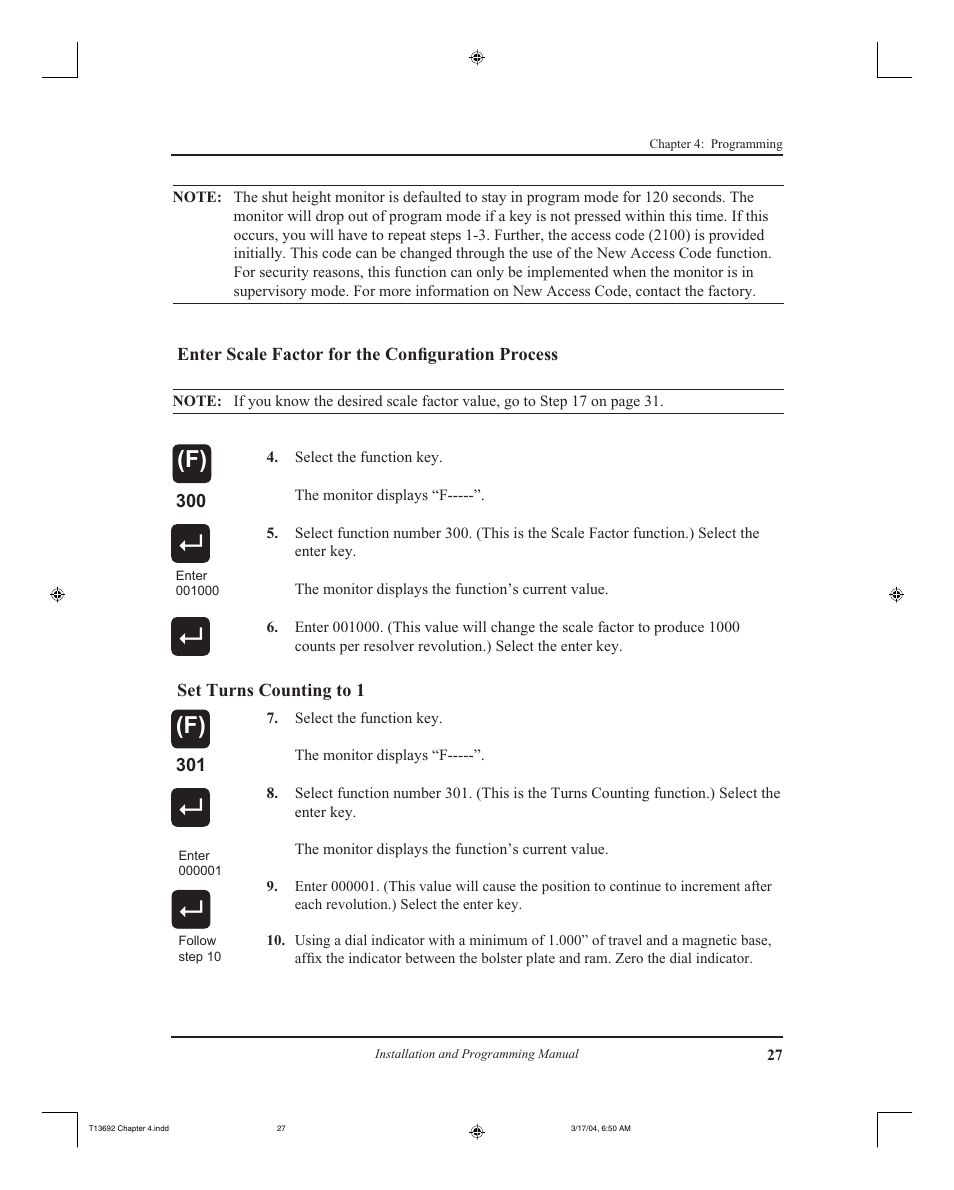 AMETEK 2110 Shut Height Monitor User Manual | Page 31 / 59