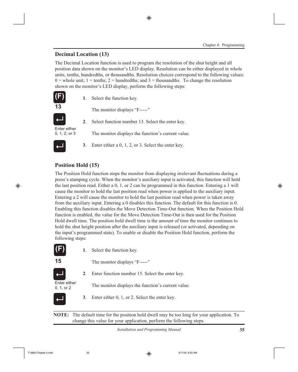 AMETEK 2110 Shut Height Monitor User Manual | Page 39 / 59