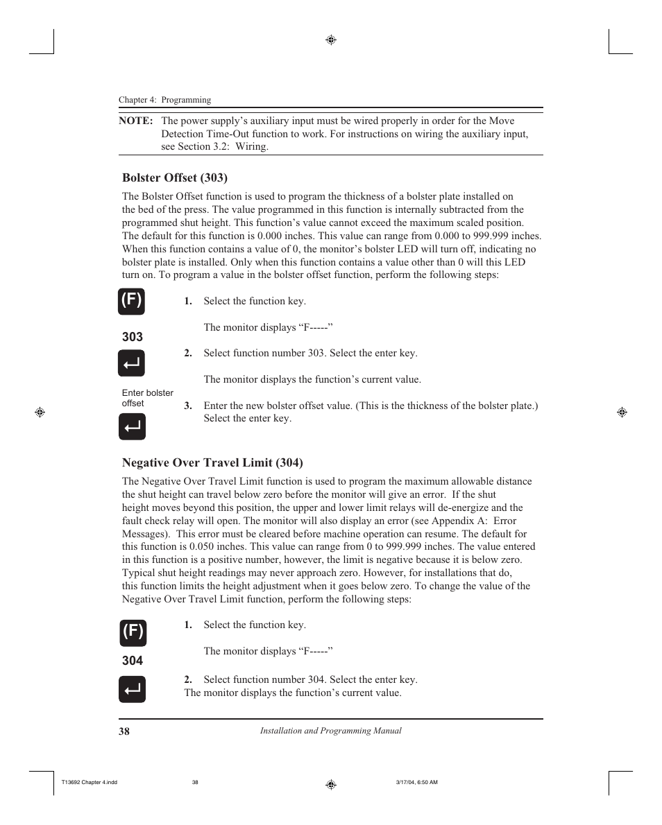 AMETEK 2110 Shut Height Monitor User Manual | Page 42 / 59