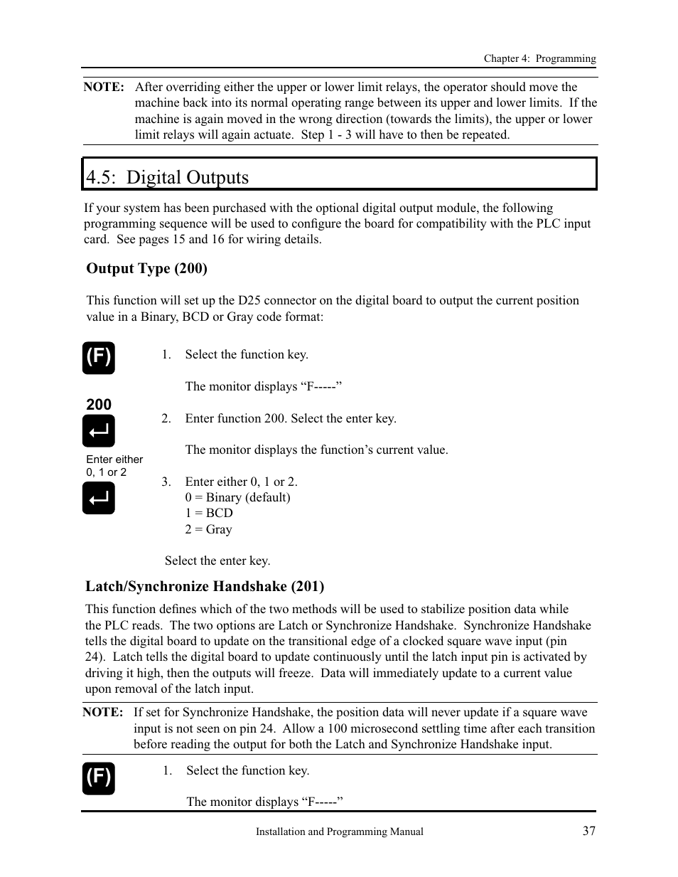 Digital outputs | AMETEK 2120 PLC Interface Module User Manual | Page 41 / 64