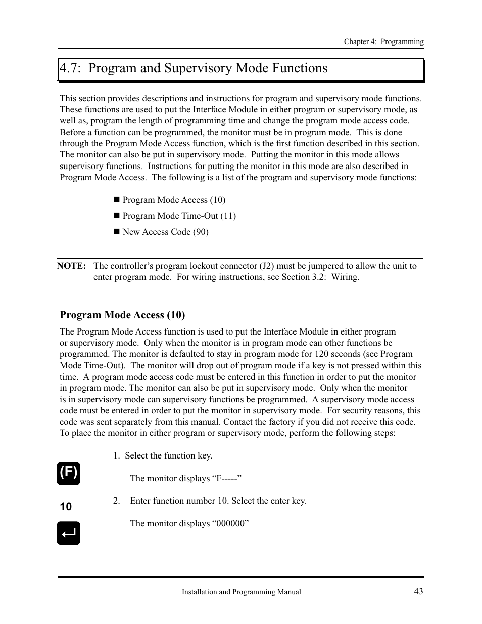 Program and supervisory mode functions | AMETEK 2120 PLC Interface Module User Manual | Page 47 / 64
