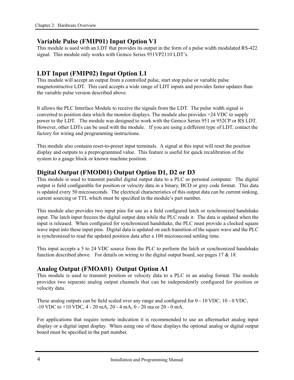 AMETEK 2120 PLC Interface Module User Manual | Page 8 / 64