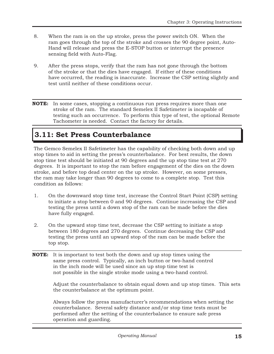 Set press counterbalance | AMETEK 1025 Foot & Palm Switches User Manual | Page 19 / 24