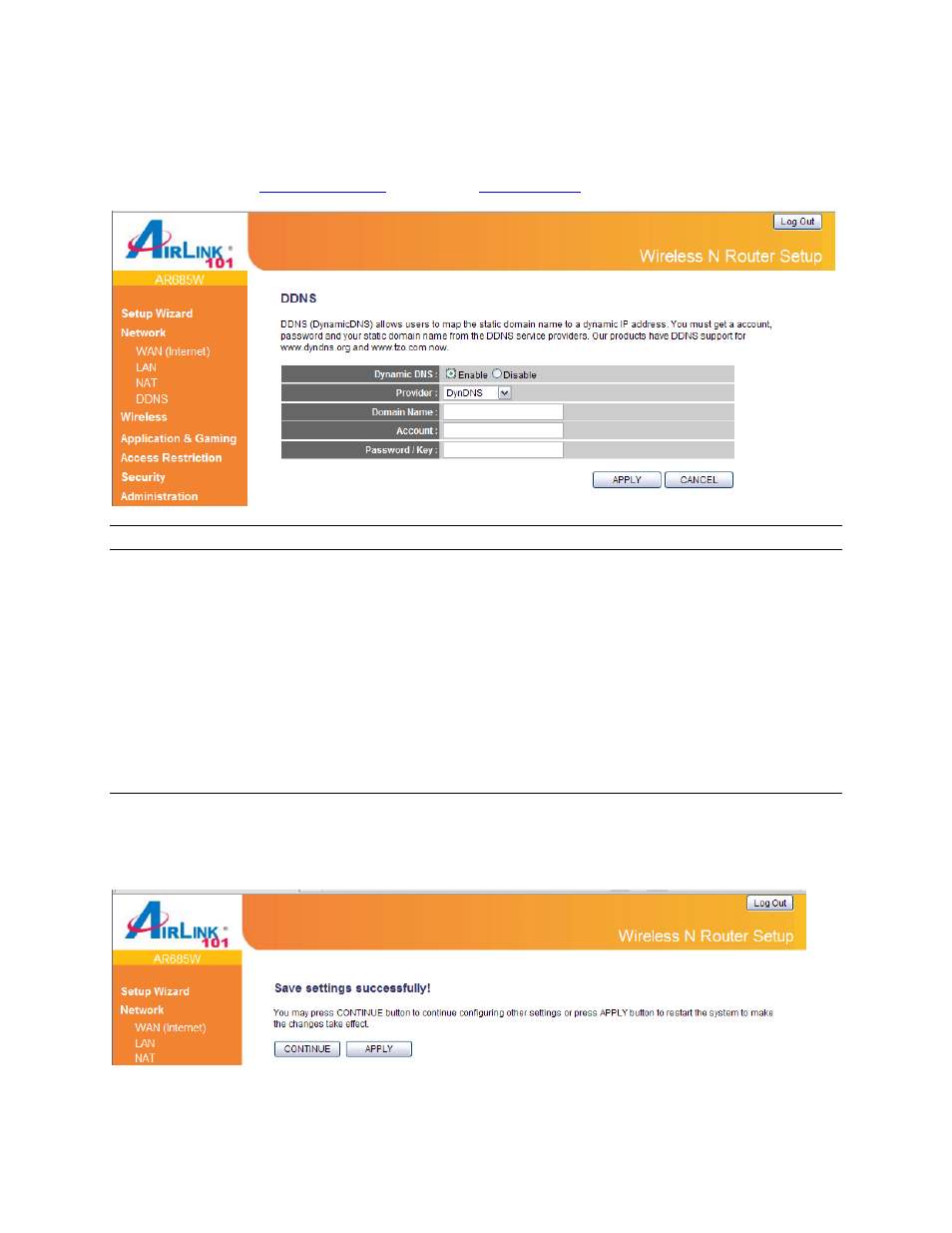 4 ddns | Airlink101 AR685W User Manual | Page 36 / 81