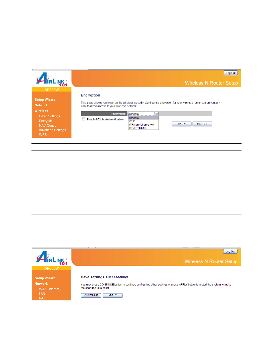 2 wireless security | Airlink101 AR685W User Manual | Page 39 / 81
