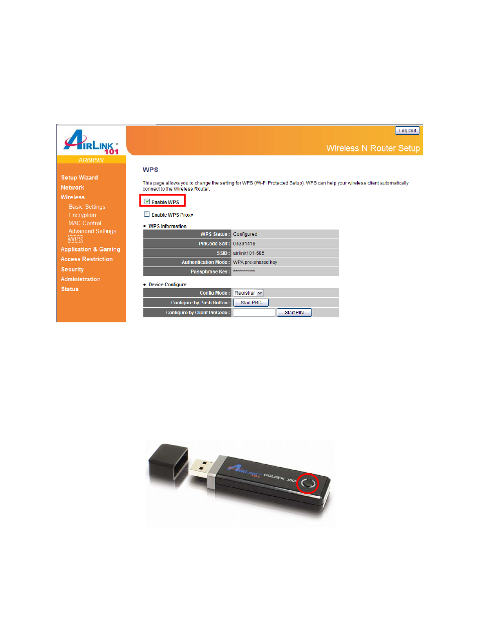 5 wps | Airlink101 AR685W User Manual | Page 47 / 81