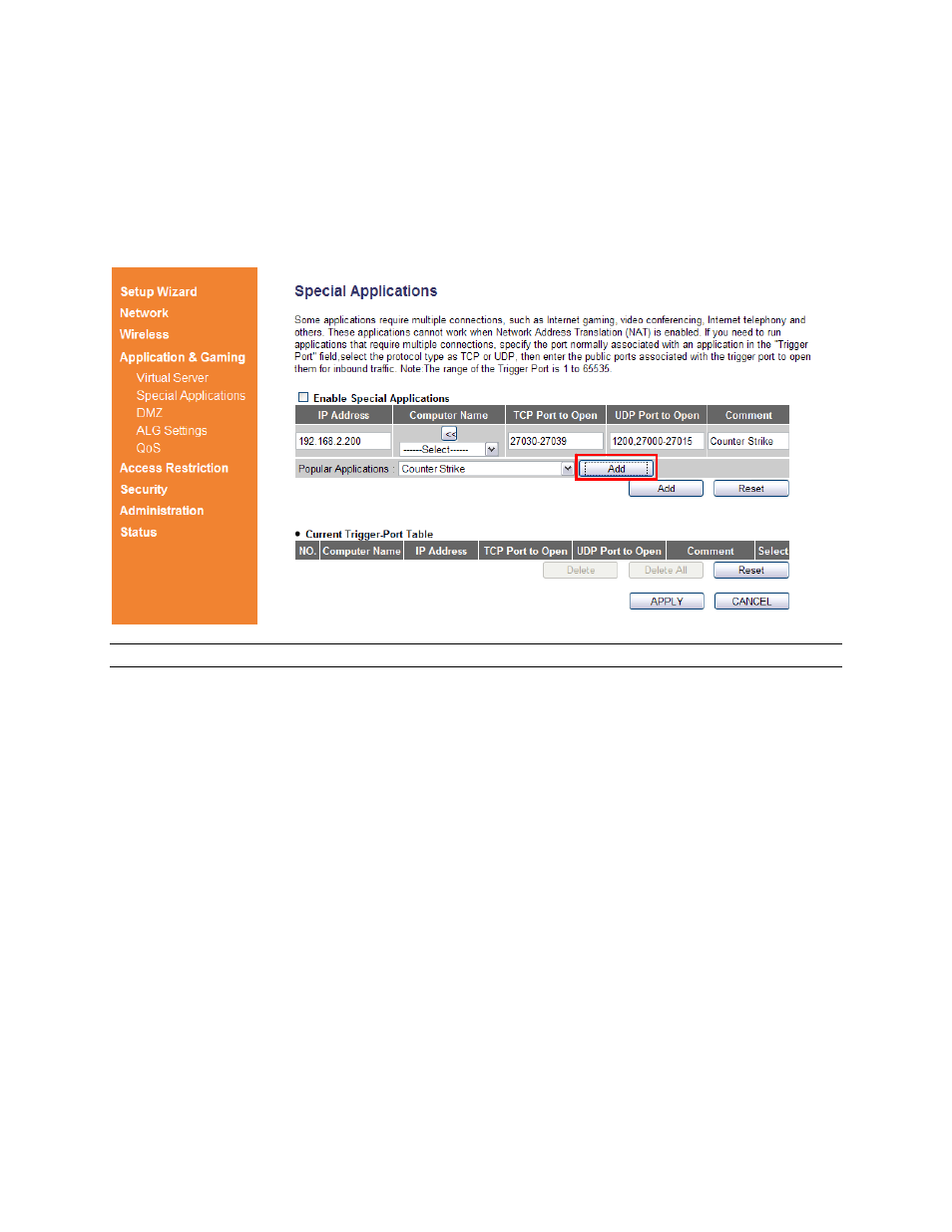 2 special applications (port triggering) | Airlink101 AR685W User Manual | Page 52 / 81