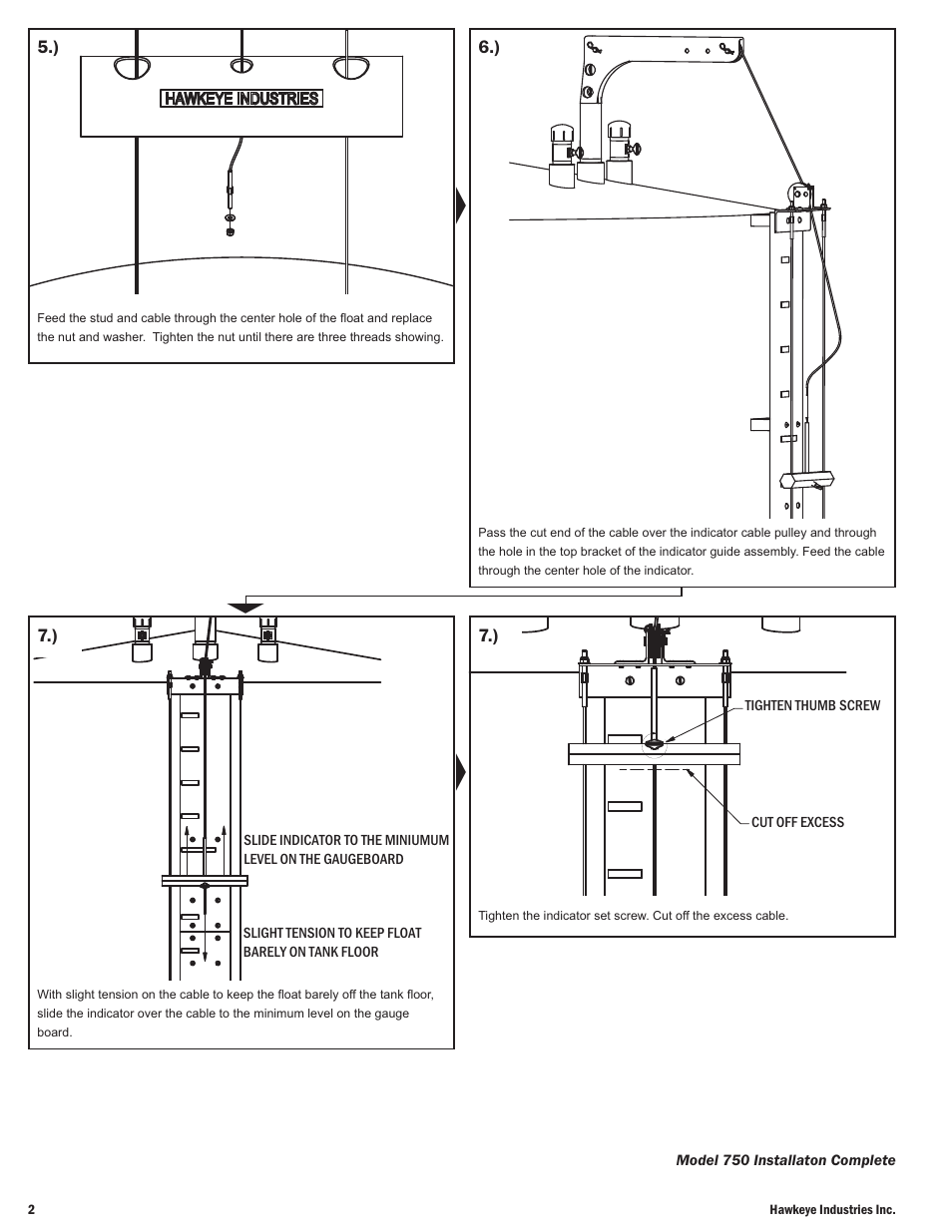 Hawkeye Model 750 User Manual | Page 2 / 2