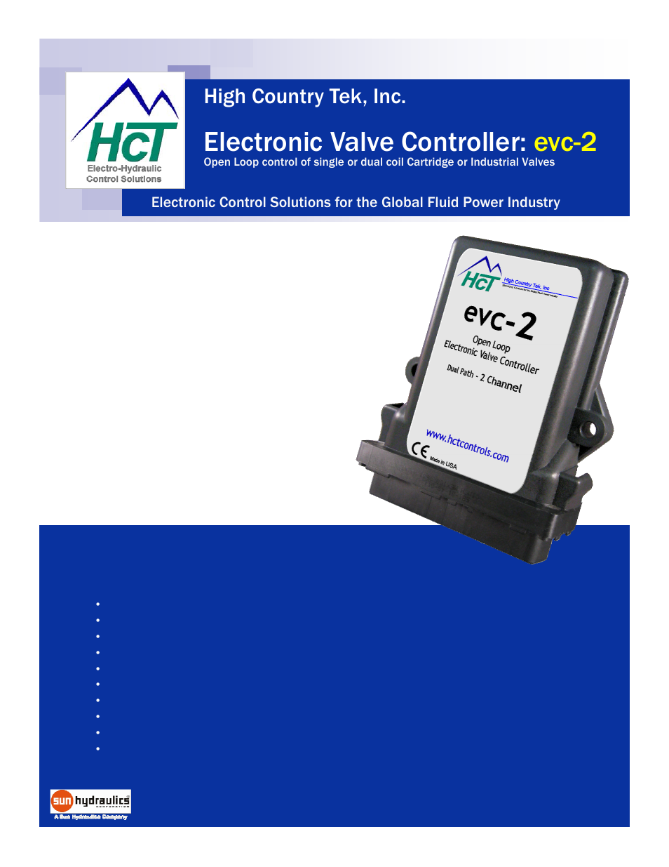 High Country Tek eVc-2, Electronic Valve Controller User Manual | 12 pages