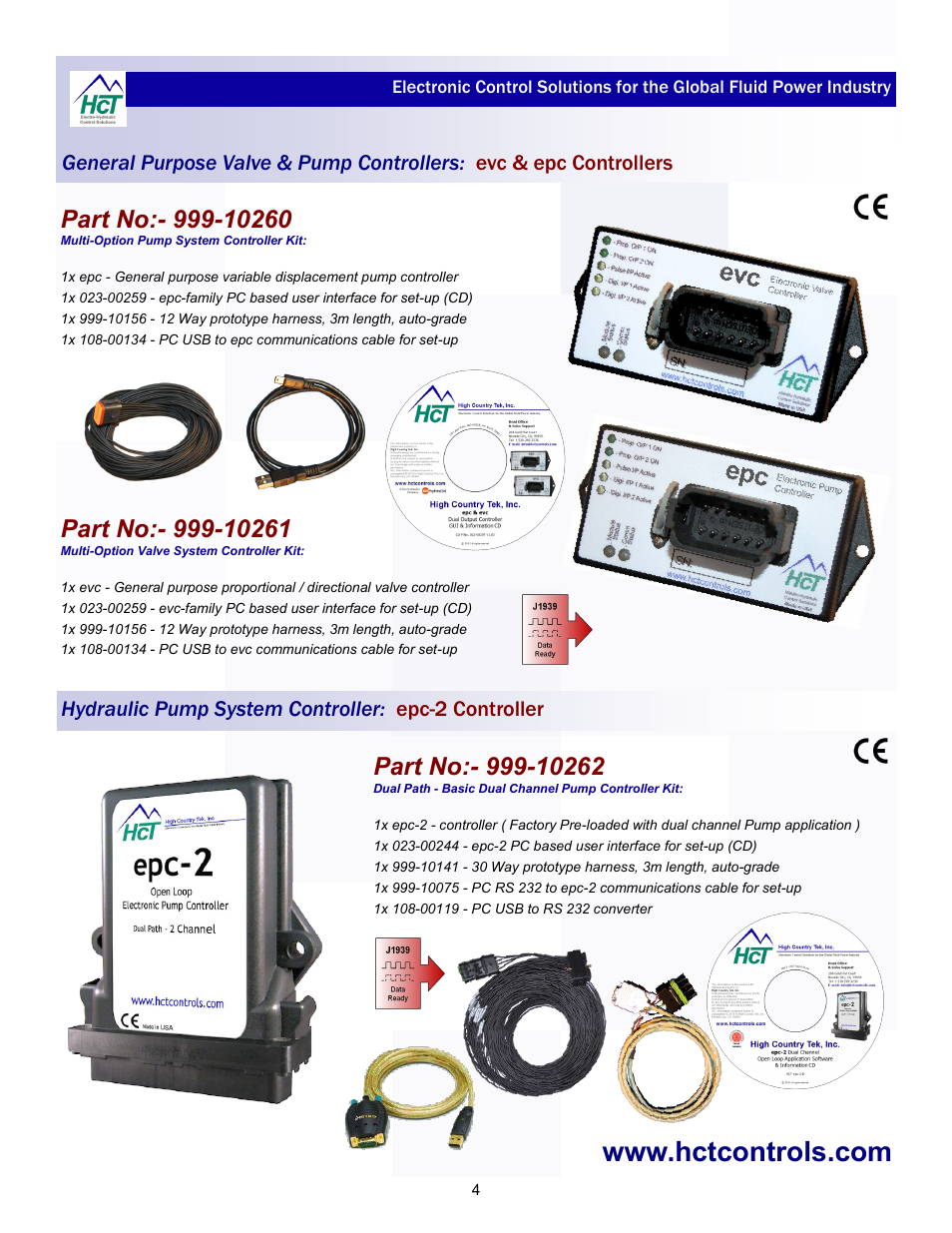 Hydraulic pump system controller: epc-2 controller | High Country Tek Qwik-Pick Solutions User Manual | Page 4 / 12