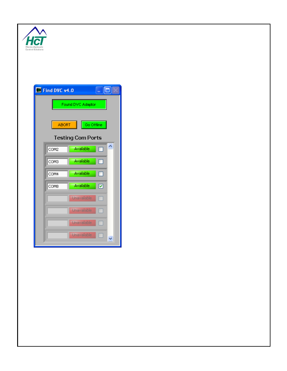 4 main program loader monitor screen, Main program loader monitor screen | High Country Tek DVC80 User Manual | Page 119 / 170