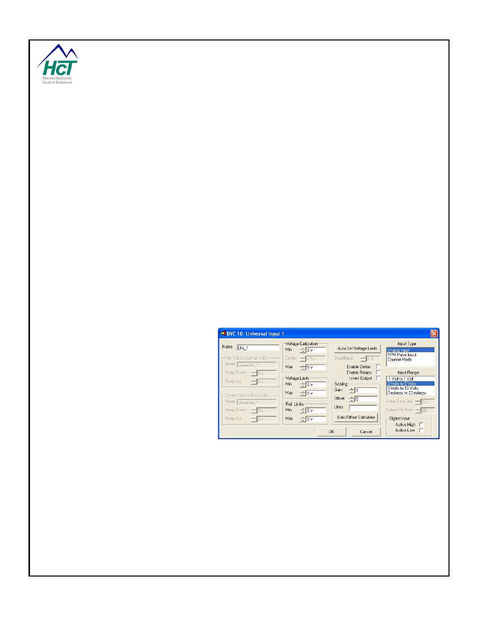 Analog input sample code, 12 universal inputs, Universal inputs | High Country Tek DVC80 User Manual | Page 36 / 170