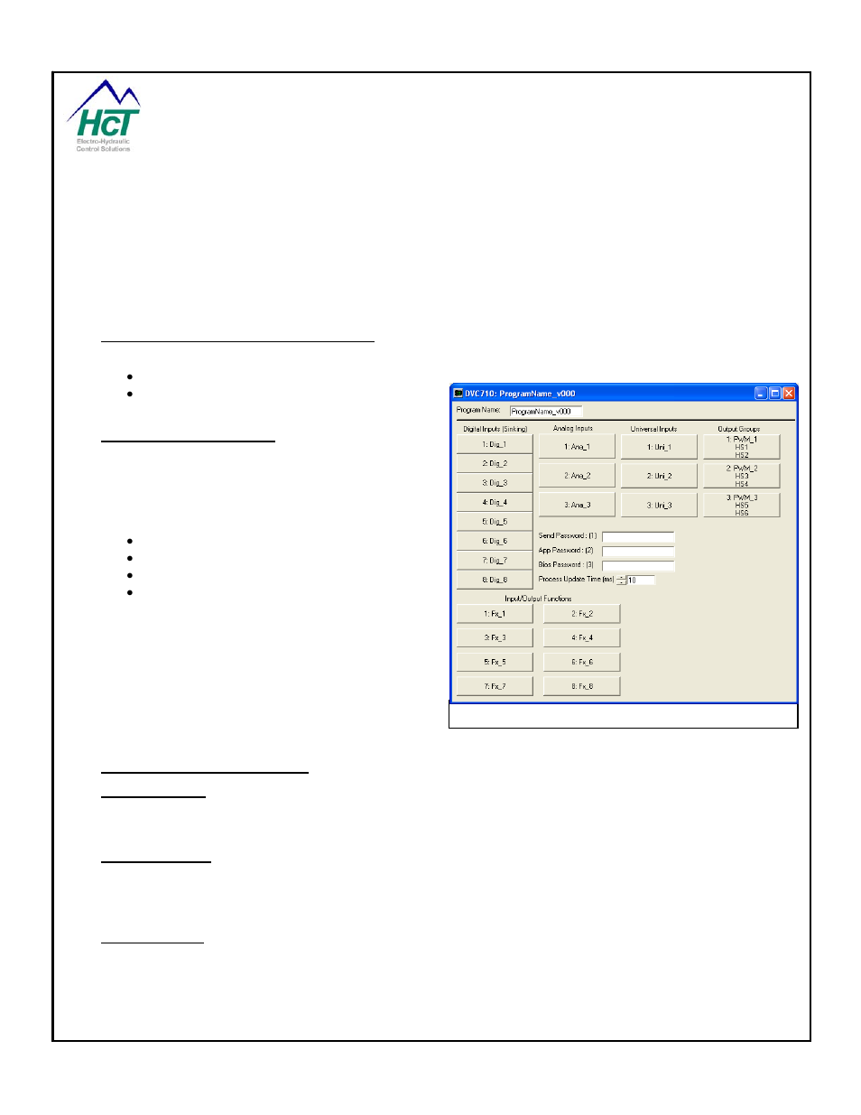 6 selecting or changing your project type, 7 programming the dvc710, 8 program name and passwords | Selecting or changing your project type, Programming the dvc710, Program name and passwords | High Country Tek emc-3L User Manual | Page 21 / 108