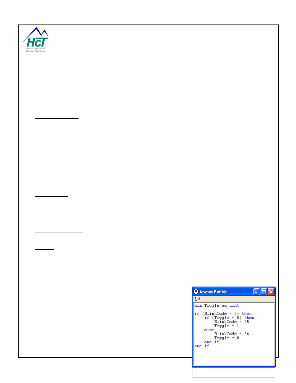 5 programming examples, 1 dvc variable types, 2 hello program | Programming examples, Dvc variable types, Hello program | High Country Tek emc-3L User Manual | Page 56 / 108