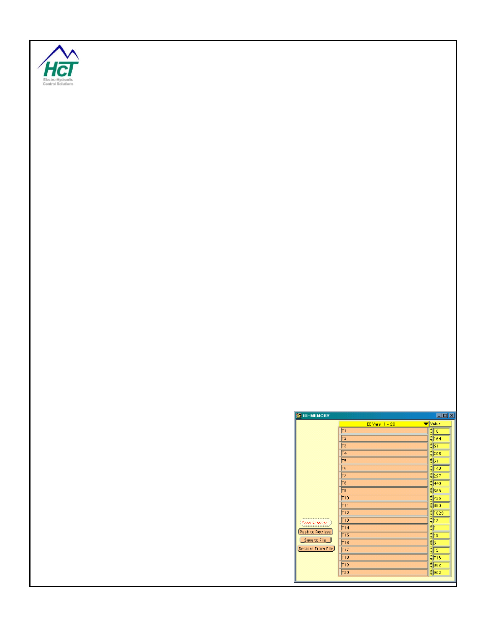 7 ee memory variable use, Ee memory variable use | High Country Tek emc-3L User Manual | Page 11 / 14