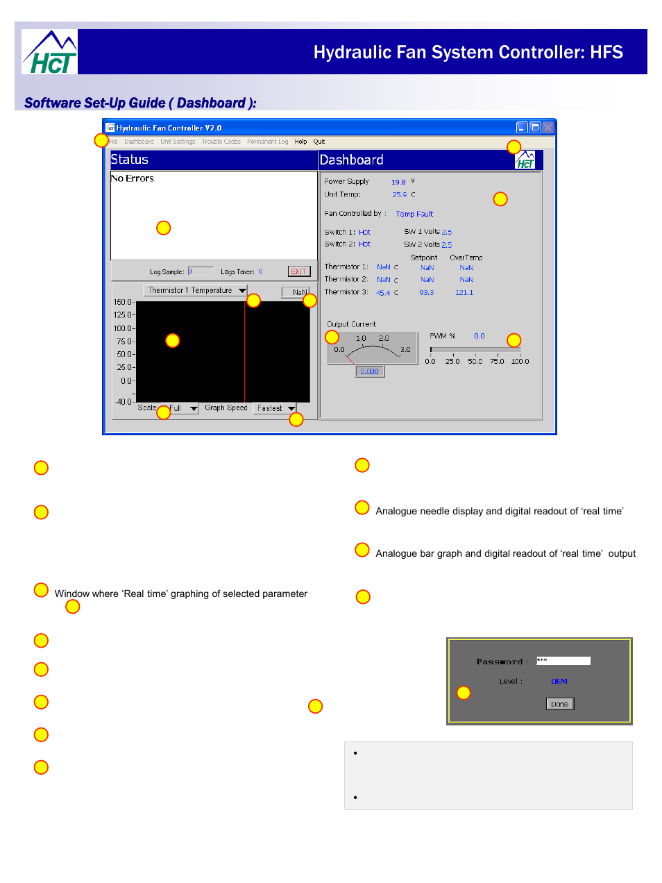 Hydraulic fan system controller: hfs, Software set-up guide ( dashboard ) | High Country Tek HFS User Manual | Page 19 / 31