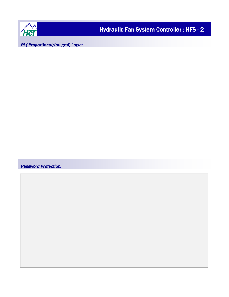 Hydraulic fan system controller : hfs - 2 | High Country Tek HFS-2Q User Manual | Page 10 / 36