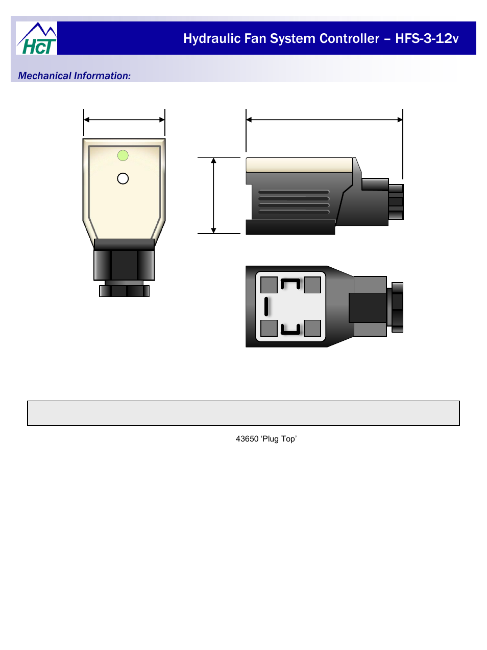 Hydraulic fan system controller – hfs-3-12v, Mechanical specifications, Mechanical information | High Country Tek HFS-3 User Manual | Page 15 / 20