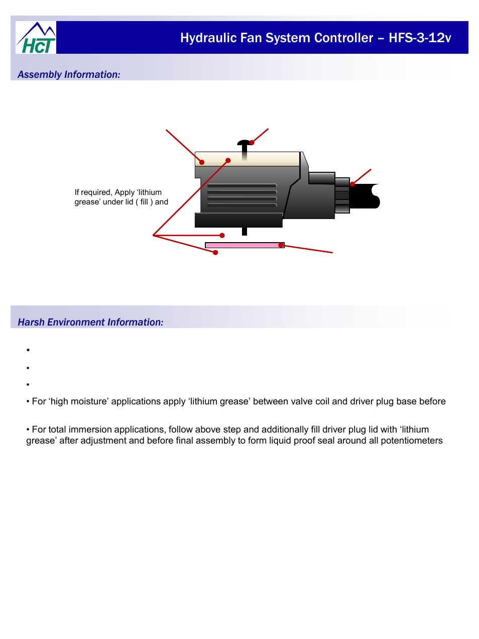 Hydraulic fan system controller – hfs-3-12v | High Country Tek HFS-3 User Manual | Page 16 / 20