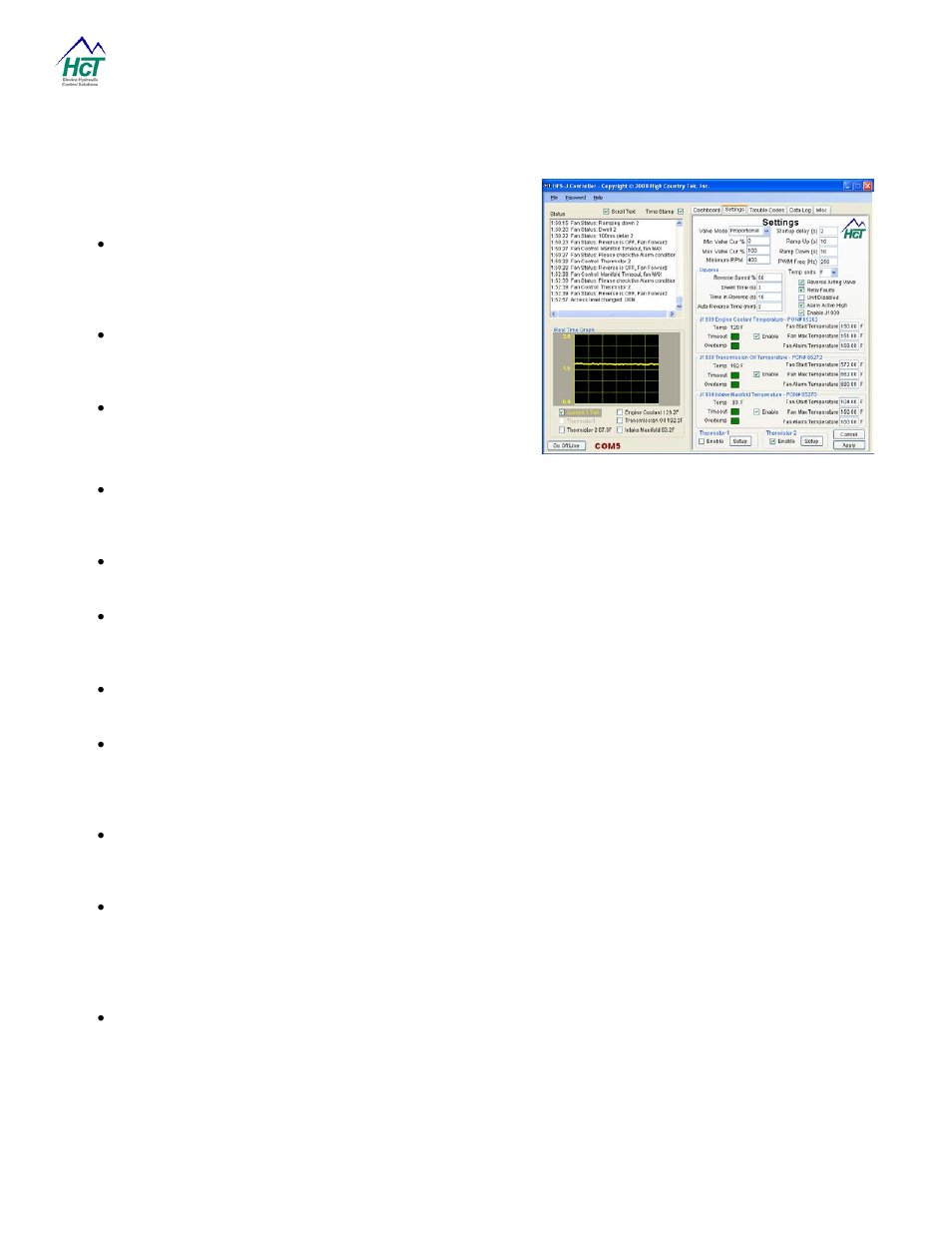 Controller set-up cont | High Country Tek HFS-J-Bus User Manual | Page 21 / 33