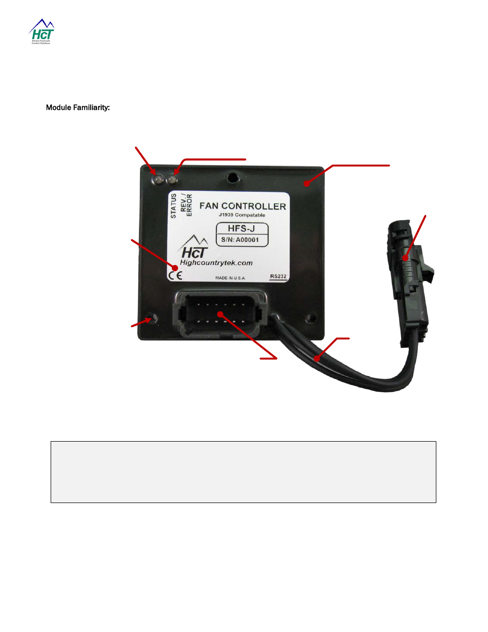 Module familiarity | High Country Tek HFS-J-Bus User Manual | Page 8 / 33