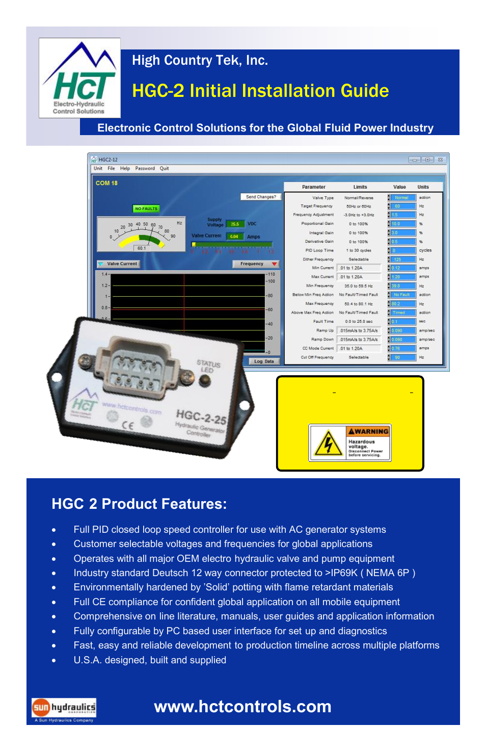 High Country Tek HGC-2, Closed Loop Controller User Manual | 8 pages