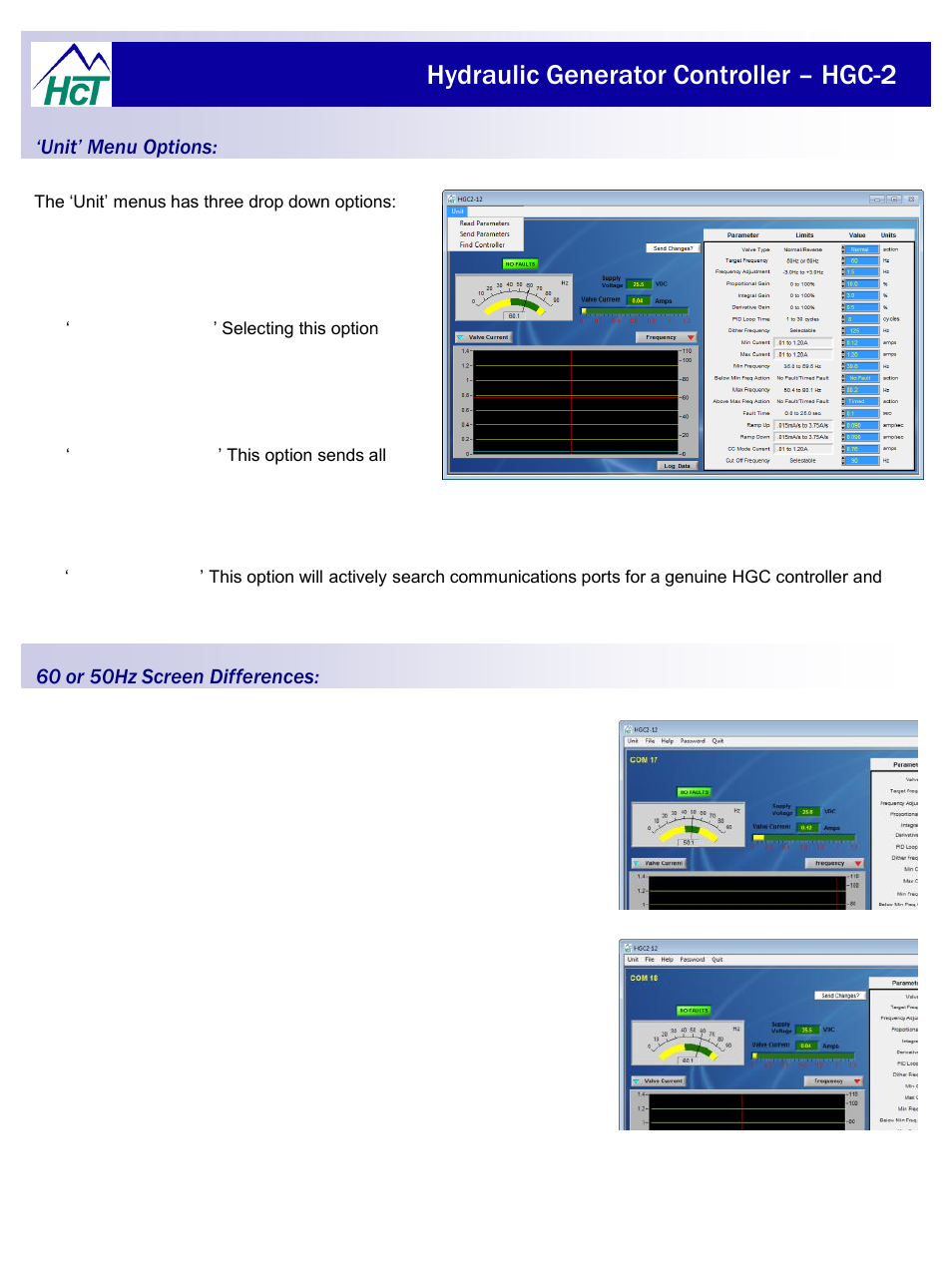 Hydraulic generator controller – hgc-2 | High Country Tek HGC-2, Closed Loop Controller User Manual | Page 11 / 24