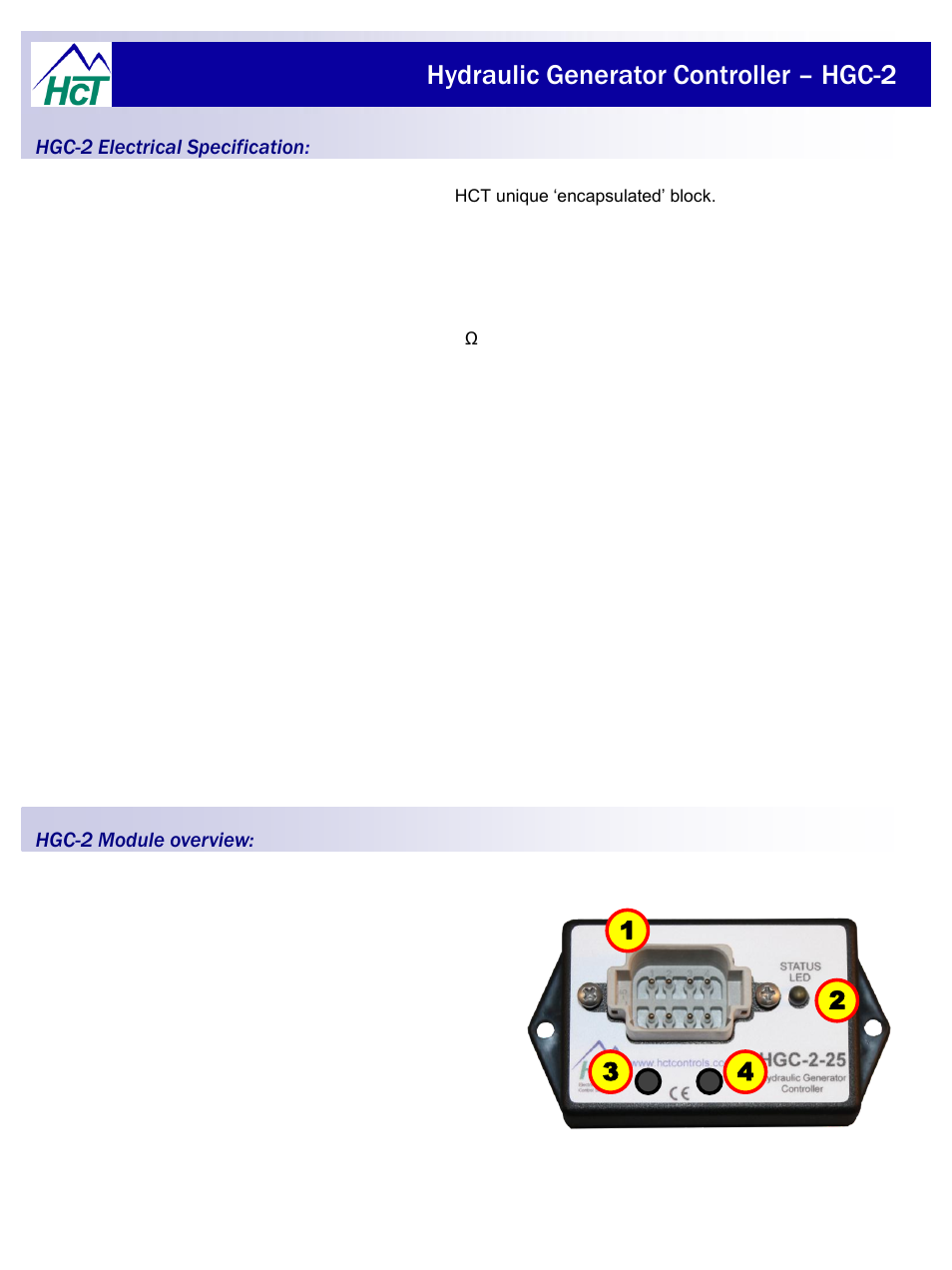 Hydraulic generator controller – hgc-2 | High Country Tek HGC-2, Closed Loop Controller User Manual | Page 20 / 24