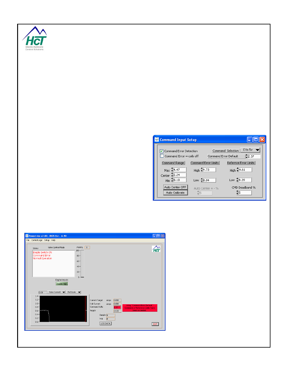 Valve driver settings, Dual coil valve driver, Command input | High Country Tek PLD, Powerline / universal single / dual coil PWM Valve Driver User Manual | Page 40 / 45