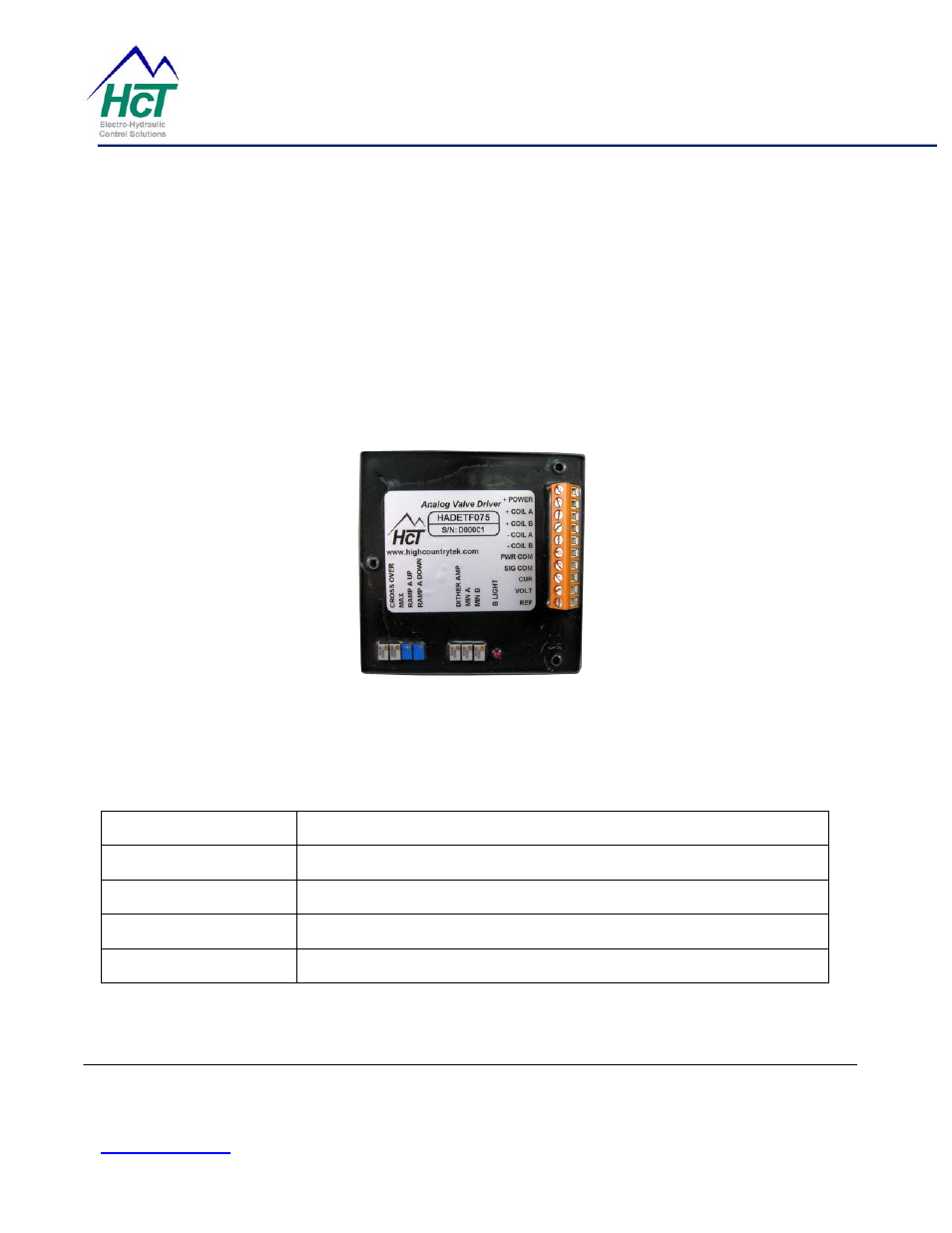 High Country Tek HAD Series User Manual | 8 pages