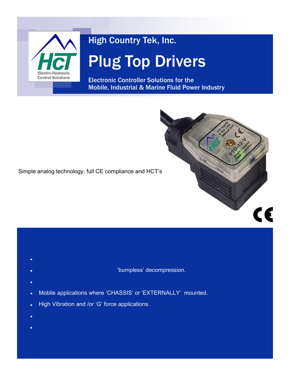 High Country Tek Plug Top Driver Series User Manual | 12 pages