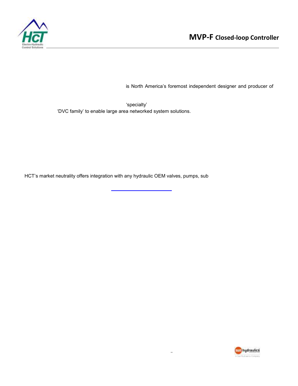Welcome, Mvp-f, Closed-loop controller | High country tek | High Country Tek MVP-F Series User Manual | Page 3 / 17