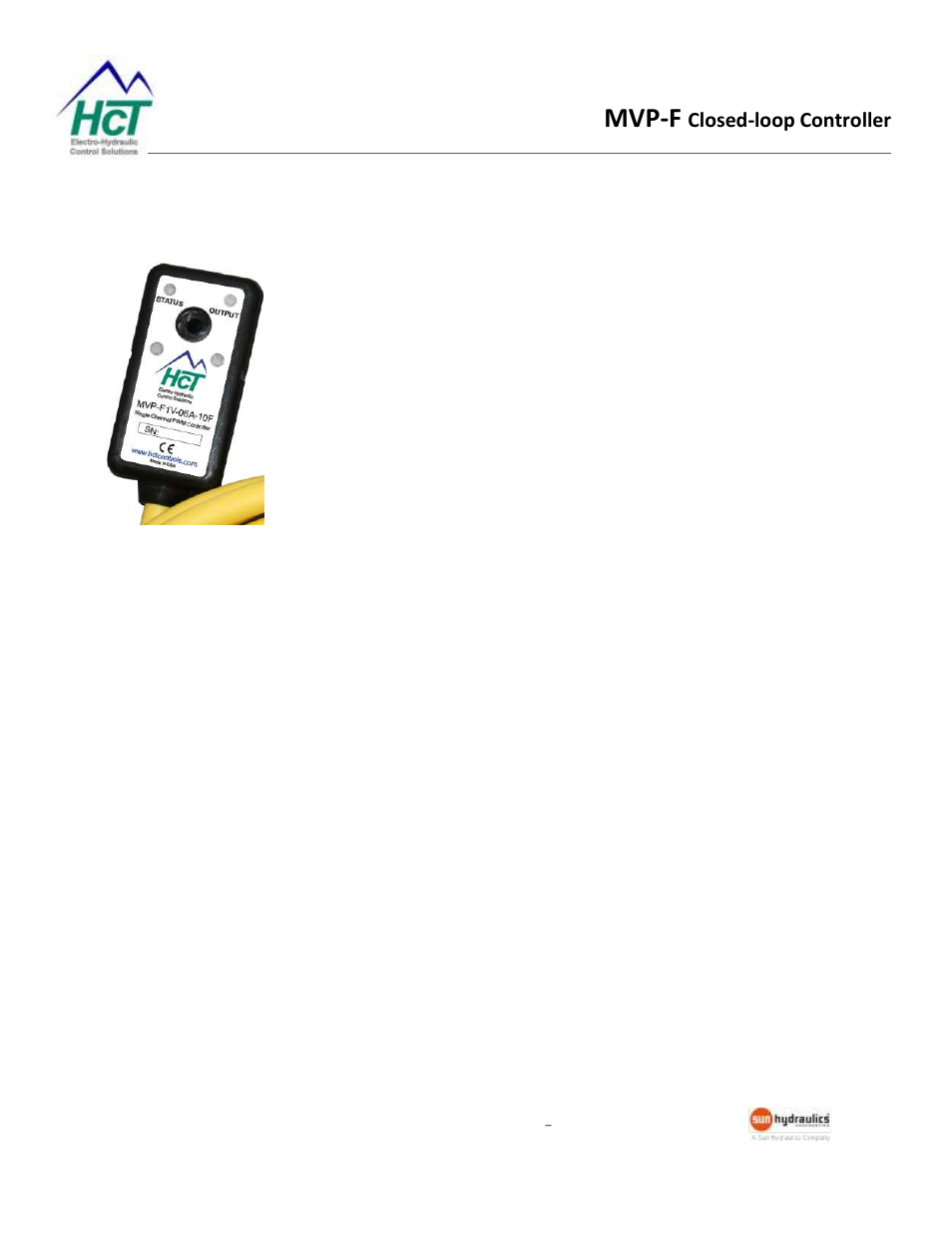 Physical description, User interface, Mvp-f | Closed-loop controller | High Country Tek MVP-F Series User Manual | Page 6 / 17