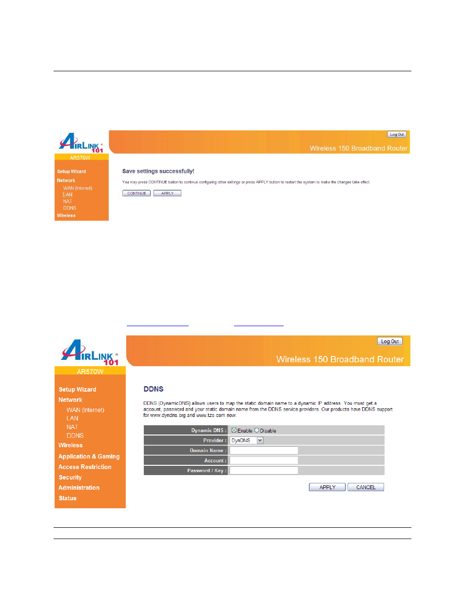 4 ddns | Airlink101 AR570W User Manual | Page 35 / 80