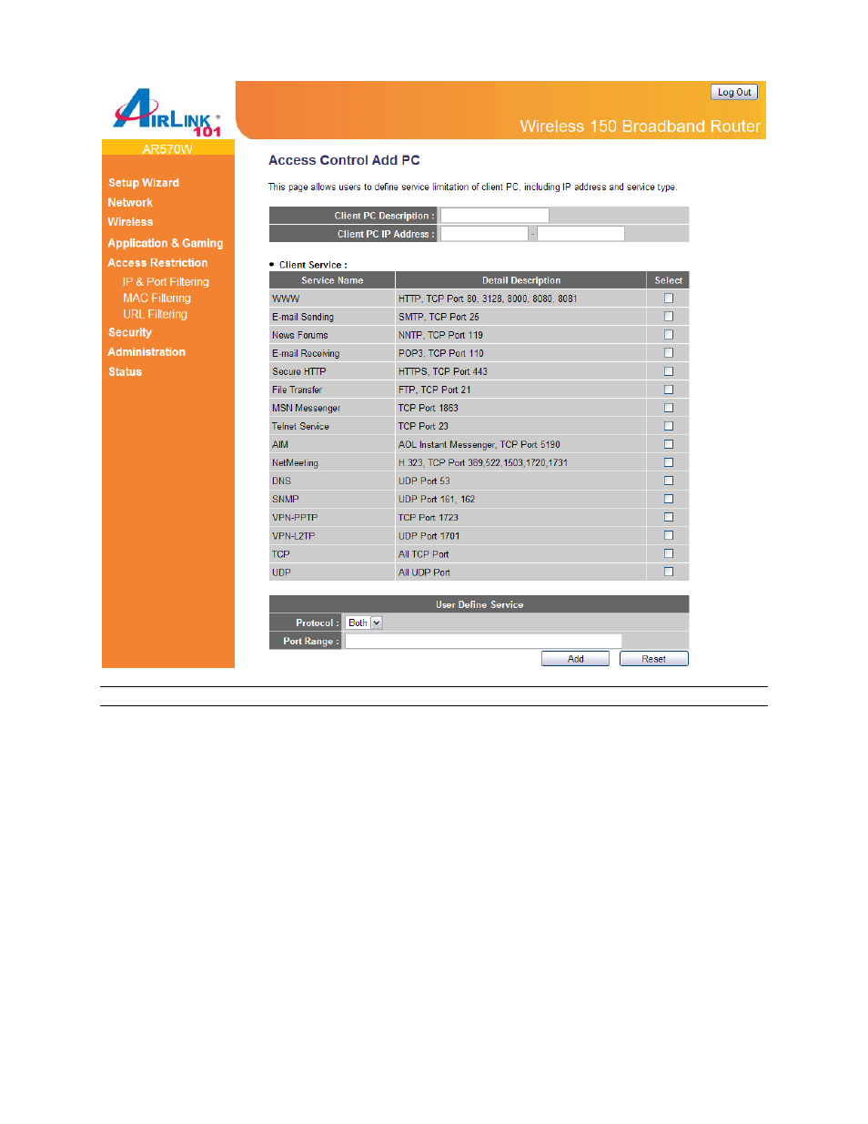 Airlink101 AR570W User Manual | Page 61 / 80