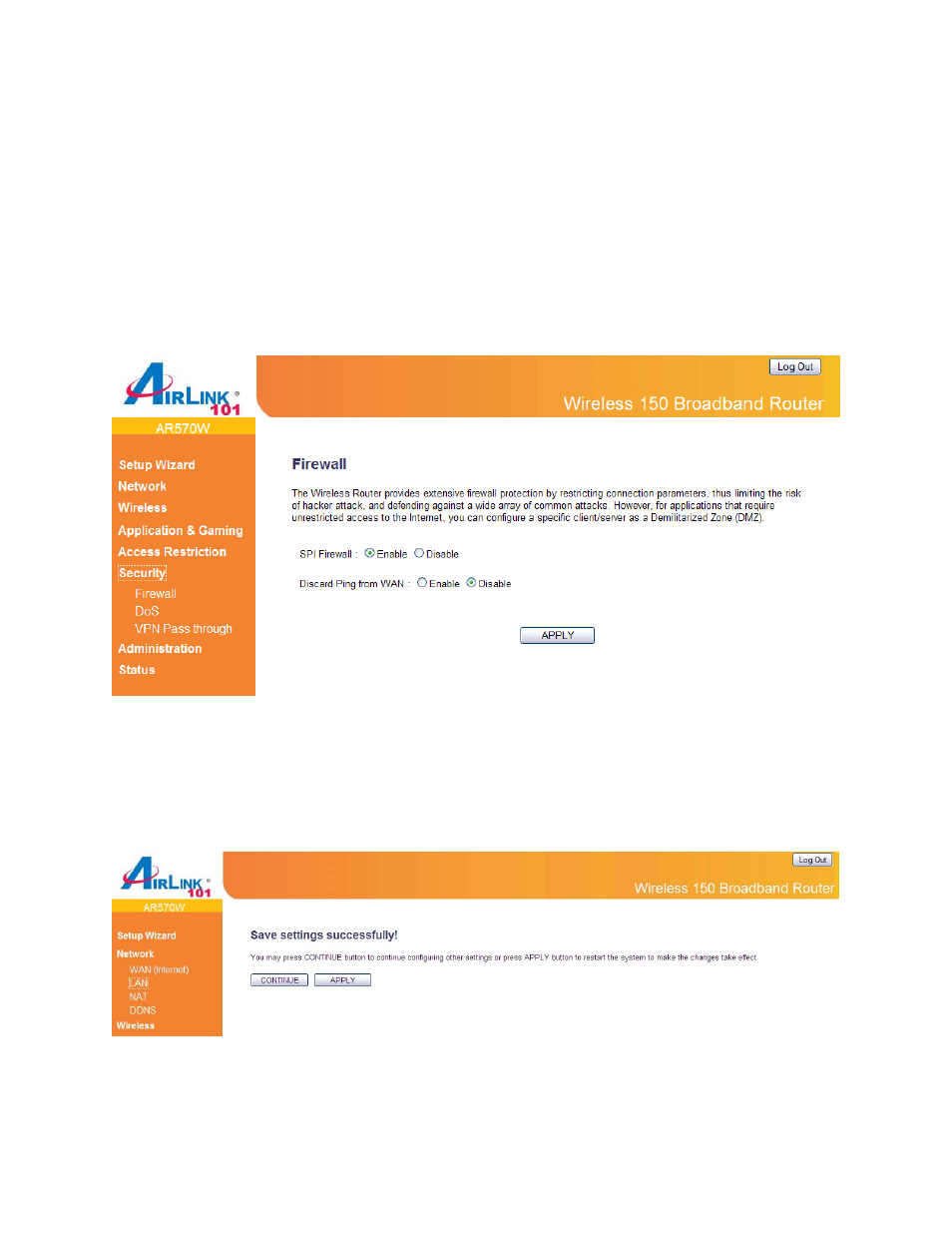 5 security | Airlink101 AR570W User Manual | Page 65 / 80