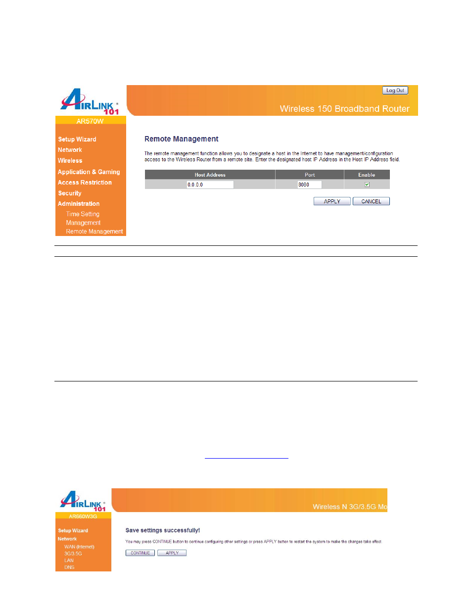 3 remote management | Airlink101 AR570W User Manual | Page 72 / 80