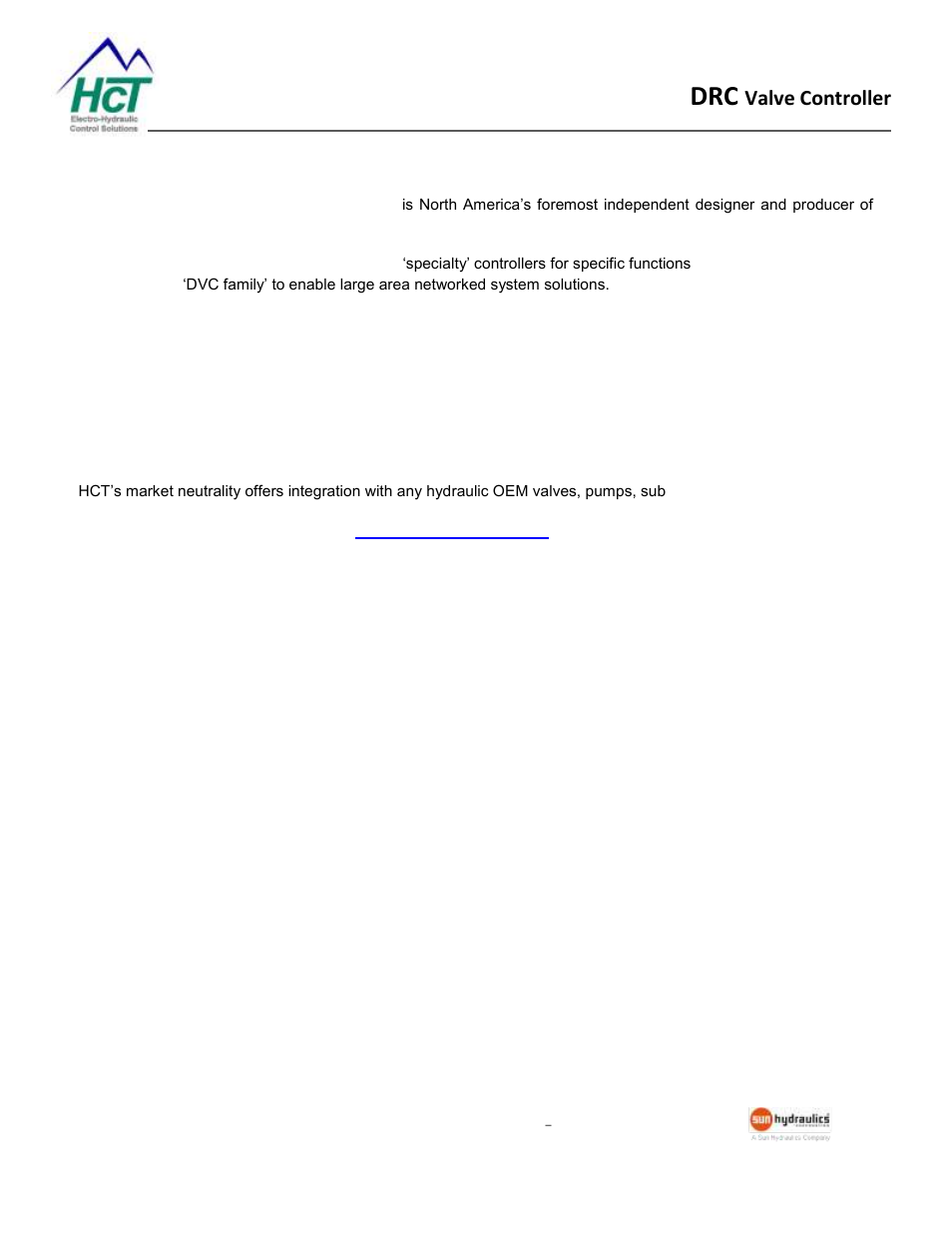 Welcome, Valve controller, High country tek | High Country Tek DRC Series User Manual | Page 3 / 19