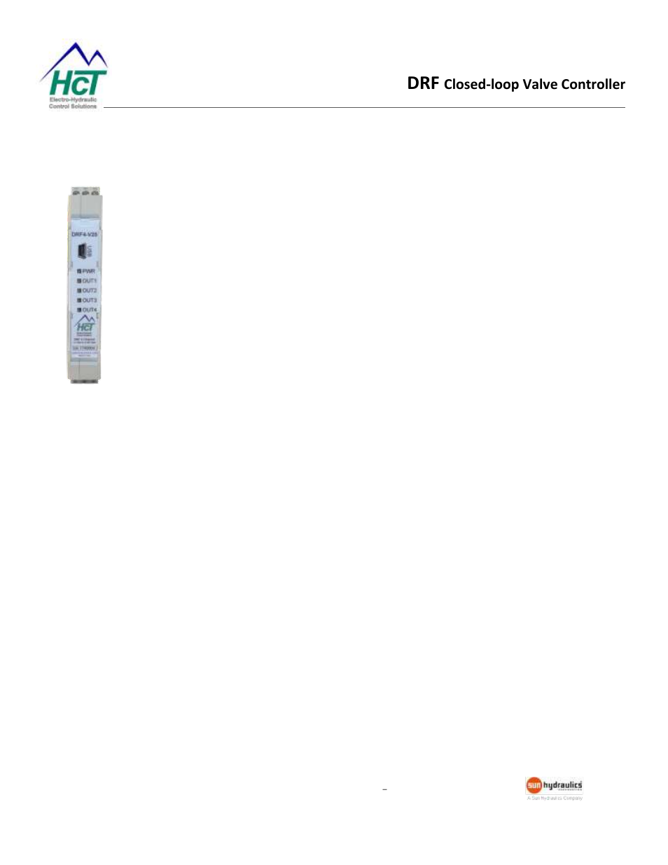 Physical description, User interface, Closed-loop valve controller | High Country Tek DRF Series User Manual | Page 6 / 23